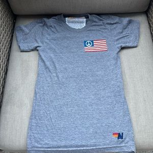 Aviator Nation Peace Flag signature T-shirt